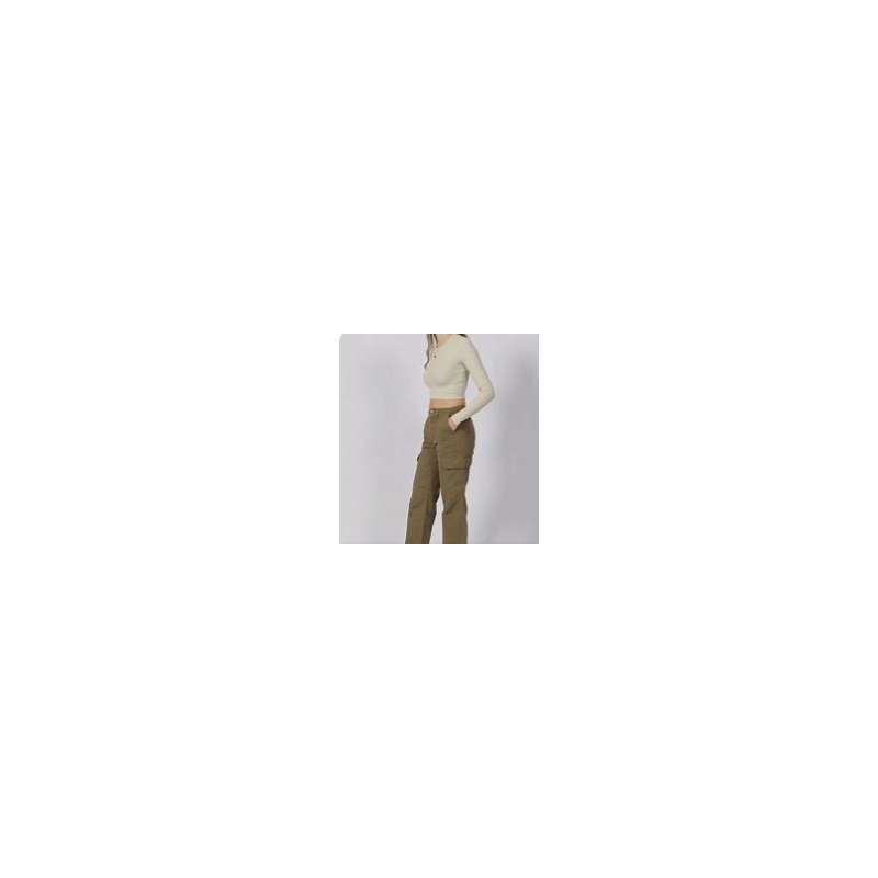 Crop top côtelé beige STREET CHIC