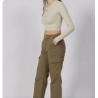 Crop top côtelé beige STREET CHIC